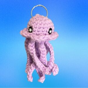 Sold🥳Purple Crochet Octopus Keychain